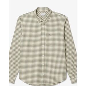 Lacoste Light Green Checkered Button‎ Down Shirt